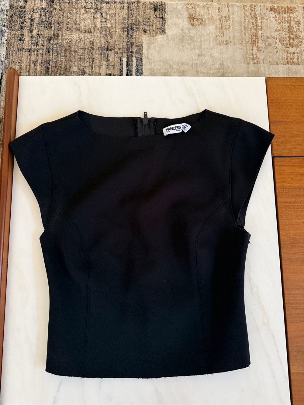 Princess Polly Black Cap-Sleeve Mini Dress